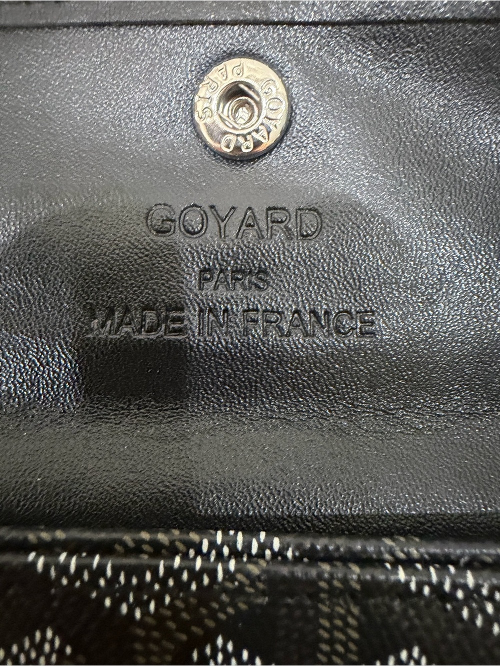 Goyard Classic Pouchette Black Chevron Wristlet - Picture 3 of 11